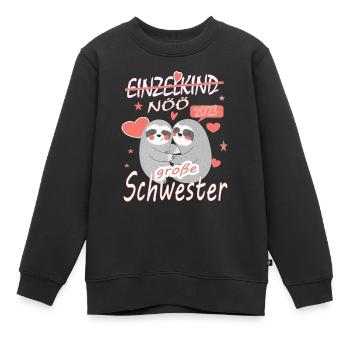 Große Schwester 2023 / Big Sister 2022 T-Shirt - Kinder Premium Organic Sweatshirt - Schwarz - Vorne - AI Model Kid Female (0cm)