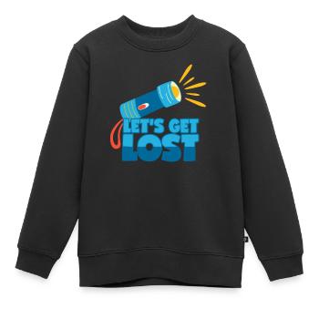Let's Get Lost Urban Explorer Lost Places - Kinder Premium Organic Sweatshirt - Schwarz - Vorne - AI Model Kid Female (0cm)