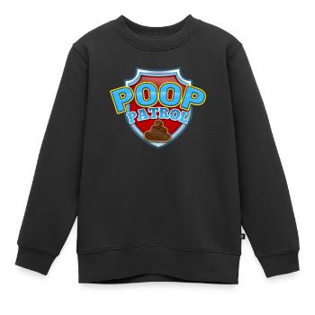 Poop Patrol Baby Kleinkinder Humor Kacke Sarkasmus - Kinder Premium Organic Sweatshirt - Schwarz - Vorne - AI Model Kid Female (0cm)