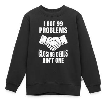 Courtier - Sweat Premium enfant bio - noir - Devant - AI Model Kid Female (0cm)
