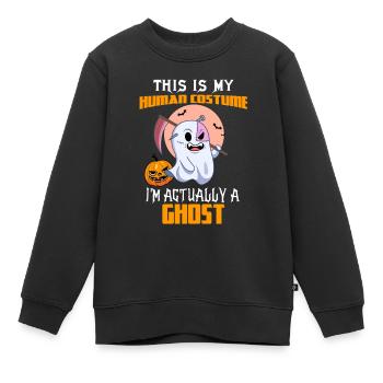Halloween Halloween Halloween Halloween Halloween - Sweat Premium enfant bio - noir - Devant - AI Model Kid Female (0cm)