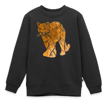 Hunting Panther - Kinder Premium Organic Sweatshirt - Schwarz - Vorne - AI Model Kid Female (0cm)
