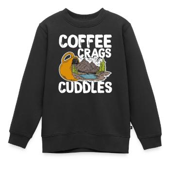Klettern Bergsport Kletterer - Kinder Premium Organic Sweatshirt - Schwarz - Vorne - AI Model Kid Female (0cm)