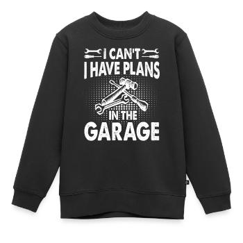 Pläne in der Garage Automechaniker Motorsport - Kinder Premium Organic Sweatshirt - Schwarz - Vorne - AI Model Kid Female (0cm)