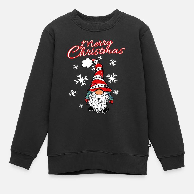 Gnome Gnome de Noël - Sweat Premium enfant bio - noir