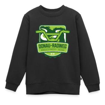 Donau-Radweg - Donaueschingen - Passau - Kinder Premium Organic Sweatshirt - Schwarz - Vorne - AI Model Kid Female (0cm)