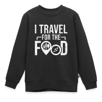Voyageur alimentaire - Sweat Premium enfant bio - noir - Devant - AI Model Kid Female (0cm)