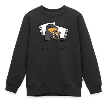 Jagdterrier Kuscheltier Hund - Kinder Premium Organic Sweatshirt - Schwarz - Vorne - AI Model Kid Female (0cm)