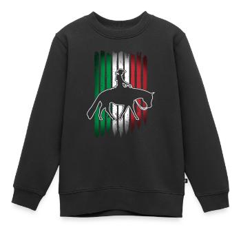 Pleasure Pferd & Westernreiterin Westernreiten - Kinder Premium Organic Sweatshirt - Schwarz - Vorne - AI Model Kid Female (0cm)
