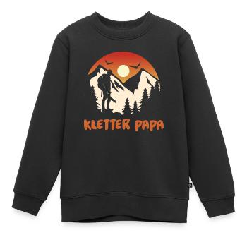 Klettern Bergsport Kletterer - Kinder Premium Organic Sweatshirt - Schwarz - Vorne - AI Model Kid Female (0cm)