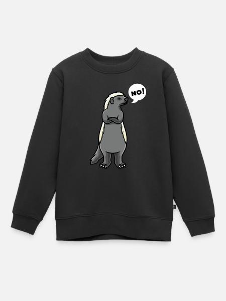 Miel Blaireau Ratel Mustelidae - Sweat Premium enfant bio - noir