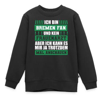 Bremen Fan Norddeutsch Fußball Stadion Shirt - Kinder Premium Organic Sweatshirt - Schwarz - Vorne - AI Model Kid Female (0cm)