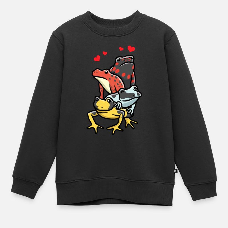 Baumsteigerfrosch Pfeilgiftfrosch Farbfrosch - Kinder Premium Organic Sweatshirt - Schwarz