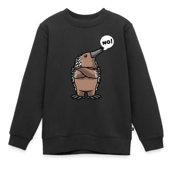 Echidna Echidna Hérisson à bec - Sweat Premium enfant bio - noir - Devant - AI Model Kid Female (0cm)