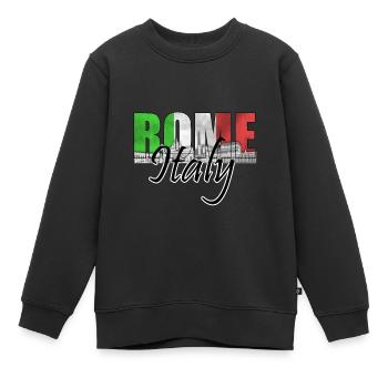Rom - Kinder Premium Organic Sweatshirt - Schwarz - Vorne - AI Model Kid Female (0cm)