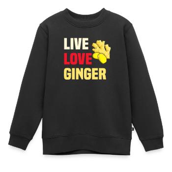 Ingwer Shirt - Kinder Premium Organic Sweatshirt - Schwarz - Vorne - AI Model Kid Female (0cm)