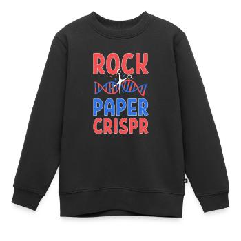 Rock Paper Crispr Genmanipulation Biologie Lehrer - Kinder Premium Organic Sweatshirt - Schwarz - Vorne - AI Model Kid Female (0cm)