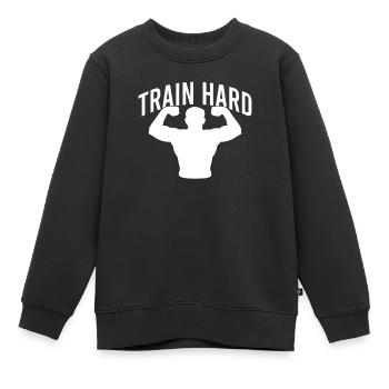 Pumpen Kraftsport Training - Kinder Premium Organic Sweatshirt - Schwarz - Vorne - AI Model Kid Female (0cm)