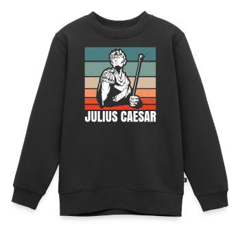 Jules César Rome Italie Empire romain - Sweat Premium enfant bio - noir - Devant - AI Model Kid Female (0cm)