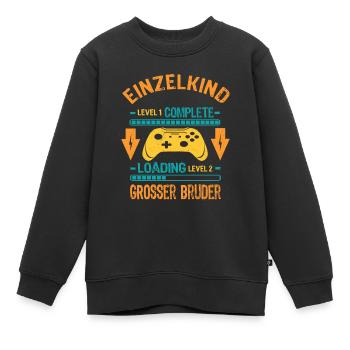 Großer Bruder Nachwuchs Loading Geschenk - Kinder Premium Organic Sweatshirt - Schwarz - Vorne - AI Model Kid Female (0cm)