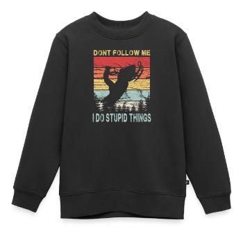 Motoneige Motoneige - Sweat Premium enfant bio - noir - Devant - AI Model Kid Female (0cm)