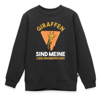 Giraffe Giraffen - Kinder Premium Organic Sweatshirt - Schwarz - Vorne - AI Model Kid Female (0cm)
