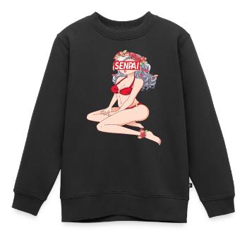Anime Anime Merch Animes Anime Outfit Animefiguren - Kinder Premium Organic Sweatshirt - Schwarz - Vorne - AI Model Kid Female (0cm)