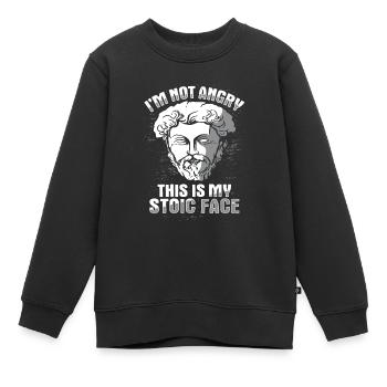 Stoischer Philosoph Marcus Aurelius Stoiker - Kinder Premium Organic Sweatshirt - Schwarz - Vorne - AI Model Kid Female (0cm)