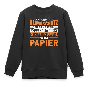 Pyrotechniker Feuerwerker Feuerwerk Geschenk - Kinder Premium Organic Sweatshirt - Schwarz - Vorne - AI Model Kid Female (0cm)