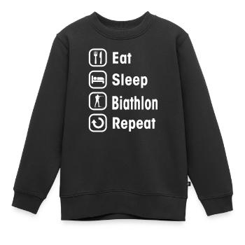biathlon - Kinder Premium Organic Sweatshirt - Schwarz - Vorne - AI Model Kid Female (0cm)