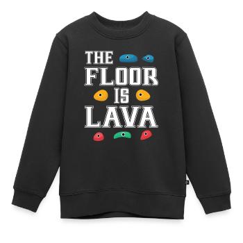 Klettern Geschenk Kletterwand - Kinder Premium Organic Sweatshirt - Schwarz - Vorne - AI Model Kid Female (0cm)