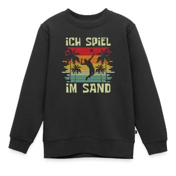 Volleyball Beachvolleyball - Kinder Premium Organic Sweatshirt - Schwarz - Vorne - AI Model Kid Female (0cm)