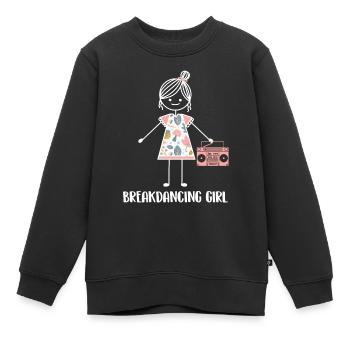 Breakdance Breakdancer Breakdancing - Kinder Premium Organic Sweatshirt - Schwarz - Vorne - AI Model Kid Female (0cm)