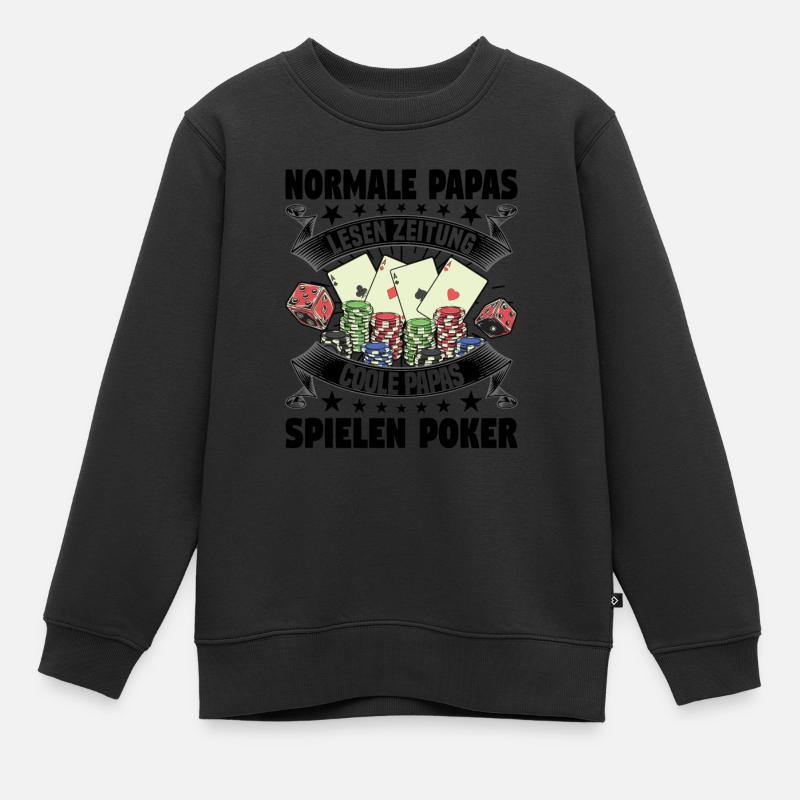 Poker - Kinder Premium Organic Sweatshirt - Schwarz