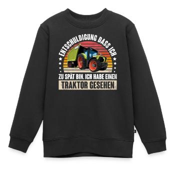 Entschuldigung Dass Ich Zu Spät Bin - Kinder Premium Organic Sweatshirt - Schwarz - Vorne - AI Model Kid Female (0cm)