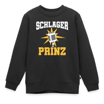 Schlager Prinz Deutscher Schlager Volksmusik - Kinder Premium Organic Sweatshirt - Schwarz - Vorne - AI Model Kid Female (0cm)