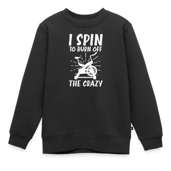 Ich drehe mich, um verrückt zu brennen - Kinder Premium Organic Sweatshirt - Schwarz - Vorne - AI Model Kid Female (0cm)
