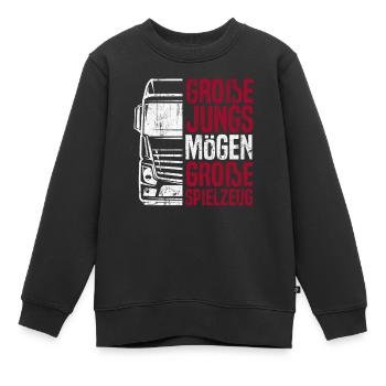 LKW Fahrer Lastwagenfahrer Fernfahrer Trucker - Kinder Premium Organic Sweatshirt - Schwarz - Vorne - AI Model Kid Female (0cm)