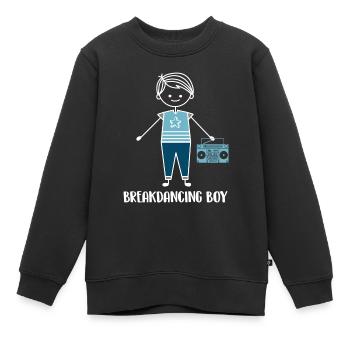 Breakdance Breakdancer Breakdancing - Kinder Premium Organic Sweatshirt - Schwarz - Vorne - AI Model Kid Female (0cm)