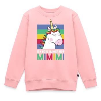 Ich Höre Immer Nur MiMiMi Einhorn - Kinder Premium Organic Sweatshirt - Rosa - Vorne - AI Model Kid Female (0cm)