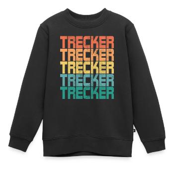Traktor Trekker Bauer Spruch Retro Geschenk - Kinder Premium Organic Sweatshirt - Schwarz - Vorne - AI Model Kid Female (0cm)