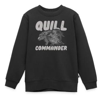 Stachelschwein - Kinder Premium Organic Sweatshirt - Schwarz - Vorne - AI Model Kid Female (0cm)