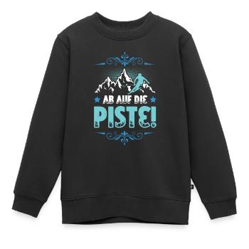 ab auf die piste - Kinder Premium Organic Sweatshirt - Schwarz - Vorne - AI Model Kid Female (0cm)