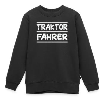 Traktor Fahrer - Kinder Premium Organic Sweatshirt - Schwarz - Vorne - AI Model Kid Female (0cm)