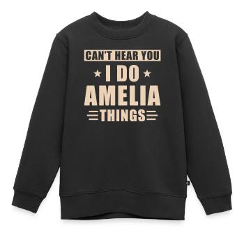 Amelia things - Kinder Premium Organic Sweatshirt - Schwarz - Vorne - AI Model Kid Female (0cm)