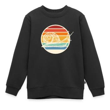 Coquille d’escargot Racing Escargot - Sweat Premium enfant bio - noir - Devant - AI Model Kid Female (0cm)
