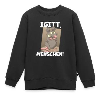 Ratte Igitt Menschen Ich Hasse Menschen - Kinder Premium Organic Sweatshirt - Schwarz - Vorne - AI Model Kid Female (0cm)