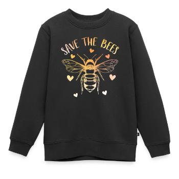 Rettet die Bienen - Kinder Premium Organic Sweatshirt - Schwarz - Vorne - AI Model Kid Female (0cm)