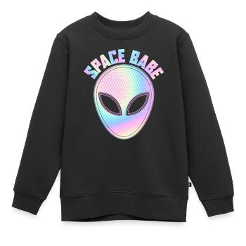 Space babe - Extraterrestre - Sweat Premium enfant bio - noir - Devant - AI Model Kid Female (0cm)