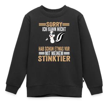 Stinktier Stinktiere - Kinder Premium Organic Sweatshirt - Schwarz - Vorne - AI Model Kid Female (0cm)